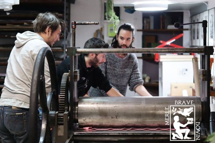 Illustration de l'événement : Atelier du Merle, du Brave et du Bovin - Atelier de gravure en taille-douce et d'impression - gravures d'art et d'artisanat, papeterie, timbres