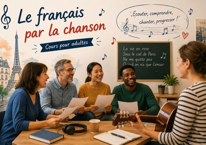 Illustration de l'événement : Français Langue Étrangère (FLE) - Le français par la chanson - NOUVEAU!