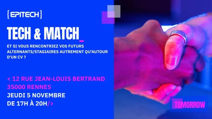 Illustration de l'événement : 🤝 Tech & Match : une nouvelle façon de rencontrer vos futurs talents