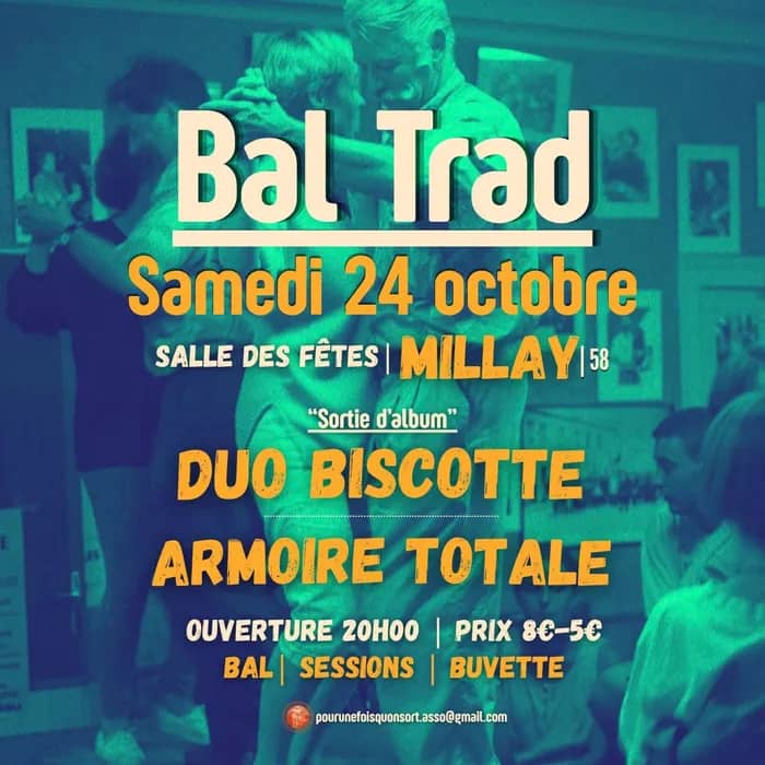 Illustration de l'événement : Bal à Millay - Sortie d'album Duo Biscotte - Armoire Totale