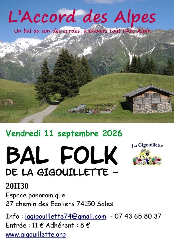 Illustration de l'événement : Bal Folk à Sales avec l'Accord des Alpes et la Gigouillette