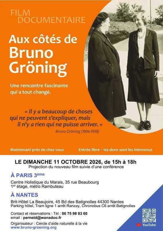 Illustration de l'événement : Film Documentaire : "Aux cotés de Bruno Gröning" suivie d'une conférence.