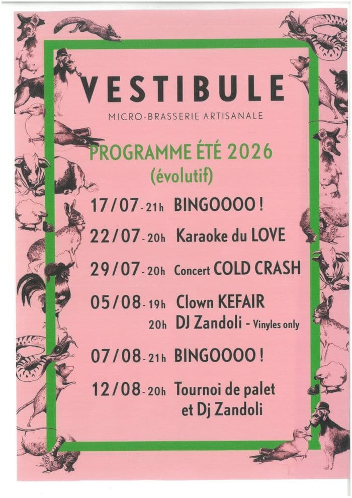Illustration de l'événement : Les animations de l'été chez vestibule