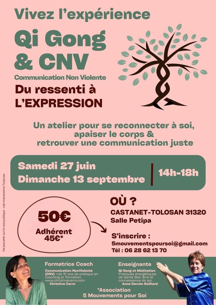 Illustration de l'événement : QI GONG et CNV du Ressenti à l'expression