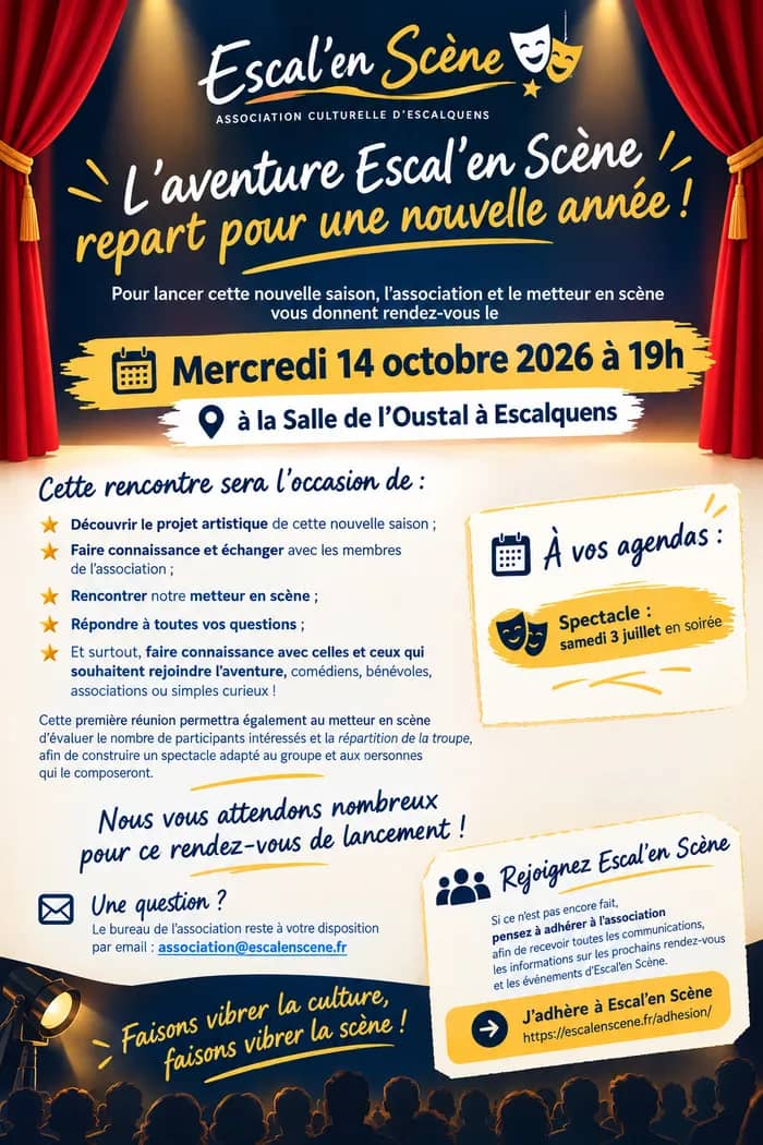 Illustration de l'événement : Réunion d'information Escal'en Scène 2027
