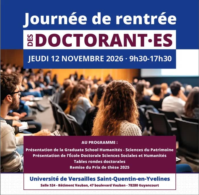 Illustration de l'événement : Journée de rentrée des doctorants de la Graduate School Humanités - Sciences du Patrimoine