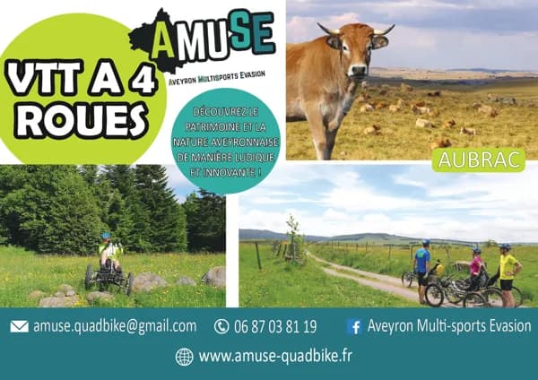 Illustration de l'événement : Découverte de l'Aubrac en Randonnée en VTT 4 roues (Quadbike) à Brameloup