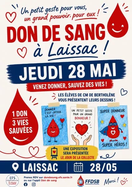 Illustration de l'événement : Don du sang à Laissac