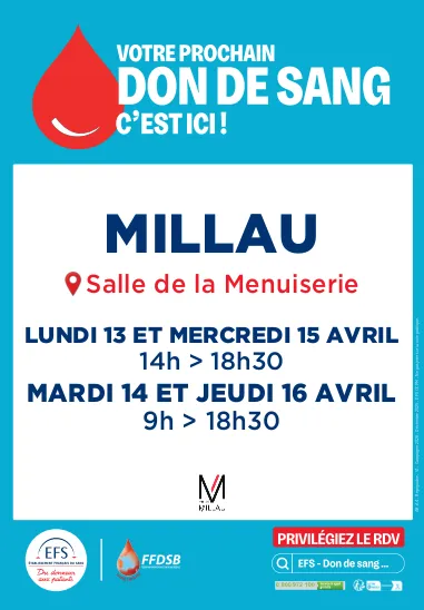 Illustration de l'événement : Don du sang 2026 à Millau