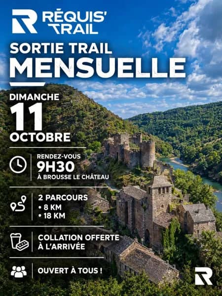 Illustration de l'événement : RÉQUIS'TRAIL- Sortie trail mensuelle à Brousse-le-Château
