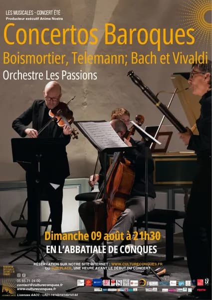 Illustration de l'événement : Concert Les Musicales : Concertos Baroques - Orchestre Les Passions