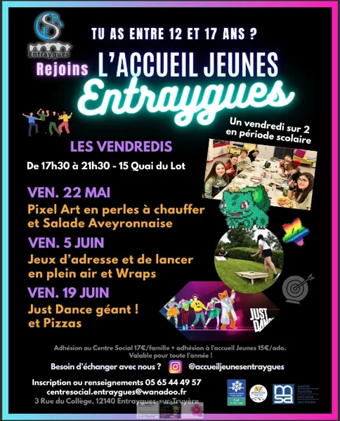 Illustration de l'événement : Accueil Jeunes Entraygues: Just Dance Géant !