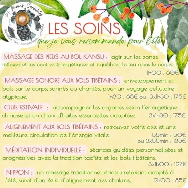 Illustration de l'événement : Session MASSOTHÉRAPIE-SONOTHÉRAPIE-TAO