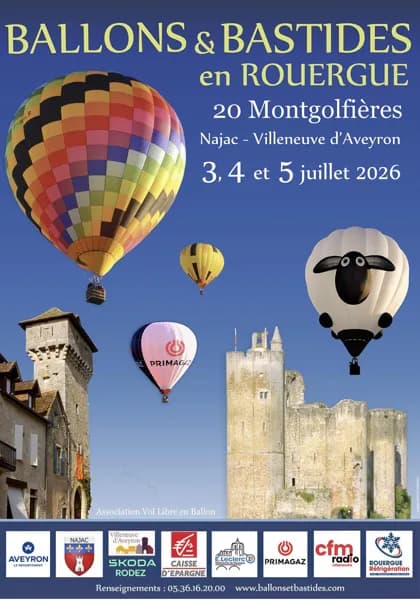 Illustration de l'événement : Ballons en Bastides - édition 2026 - Najac