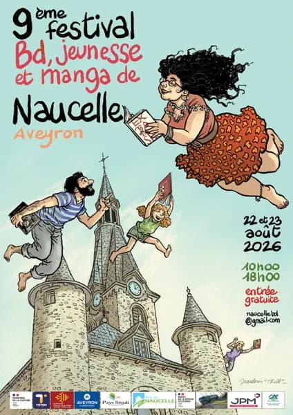 Illustration de l'événement : 9eme Festival BD, Livres Jeunesse, Manga et Caricatures de Naucelle