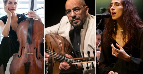 Illustration de l'événement : Les Orients de Bach, La Kahina et l’Encantaira par Leïla Zitouni, Louise Grévin et Lakhdar Hanou