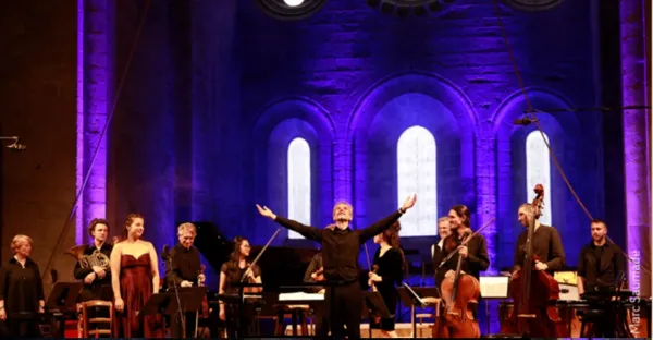 Illustration de l'événement : De Undis ad Stellam de Christophe Guyard • Création du festival • avec D. Mégret, M. Wolkowitsky, P. Dauneauet le Chœur Unda Maris