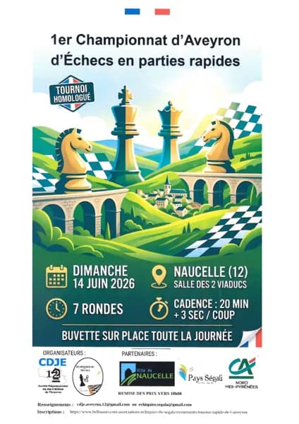 Illustration de l'événement : 1er championnat d'Aveyron d'échecs en parties rapides