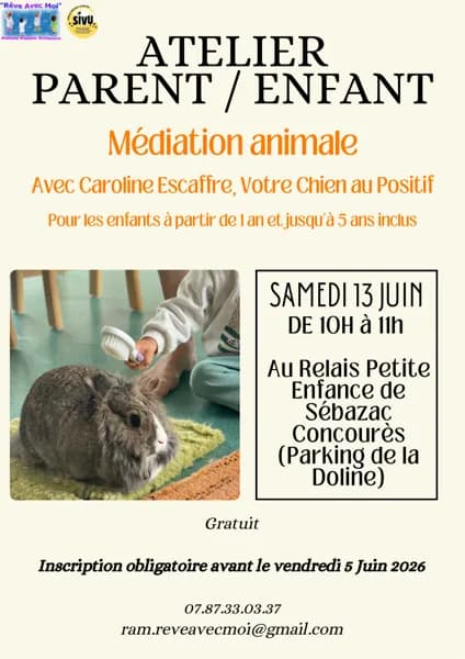 Illustration de l'événement : Atelier: Médiation animale