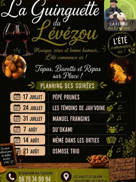 Illustration de l'événement : Guinguette à la FERME du Lévézou