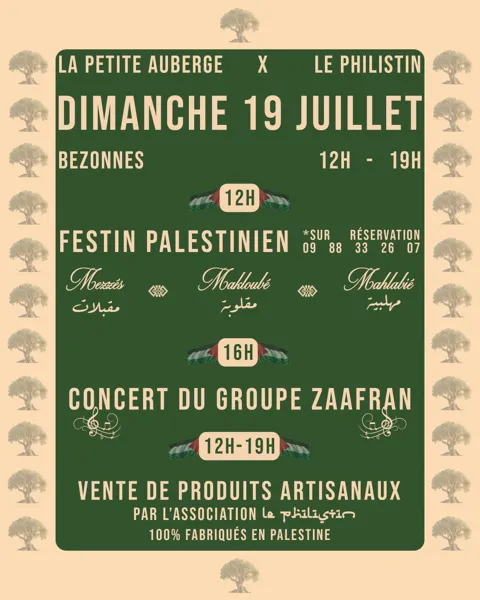 Illustration de l'événement : Journée culturelle aux couleurs de la Palestine à Bezonnes