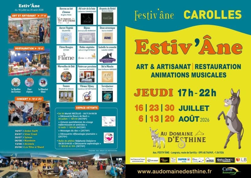 Illustration de l'événement : Estiv'ÂNE : marché nocturne, concert, restauration