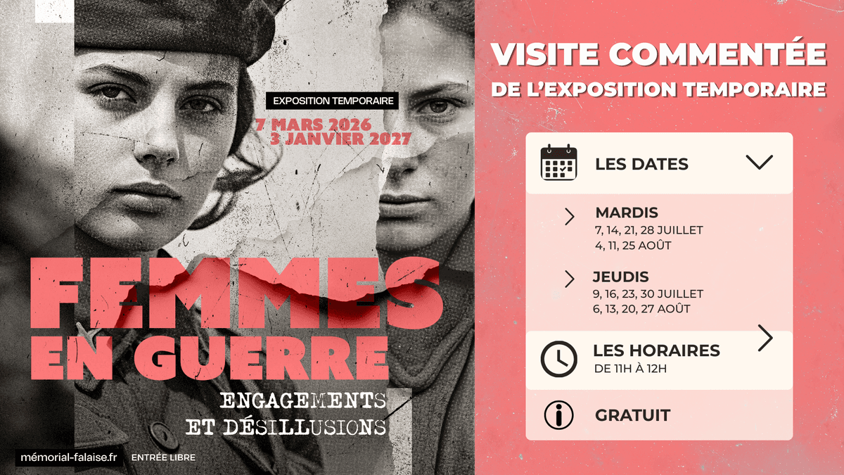 Illustration de l'événement : Visite commentée de l'exposition temporaire "Femmes en guerre - Engagements et désillusions"