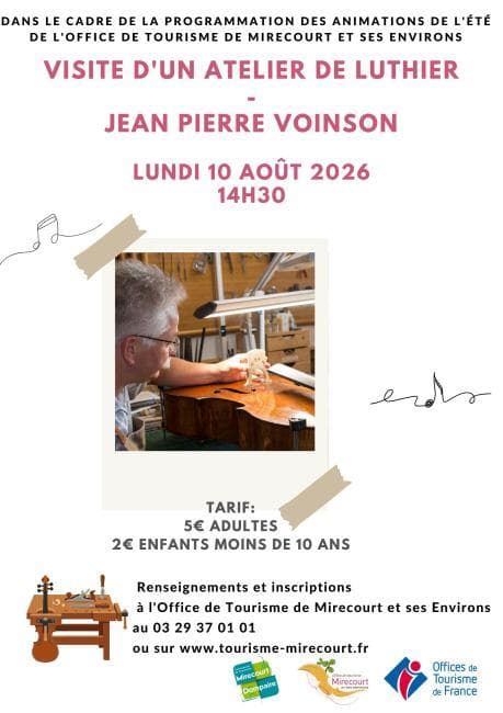 Illustration de l'événement : Visite d'un atelier de luthier Jean-Pierre Voinson