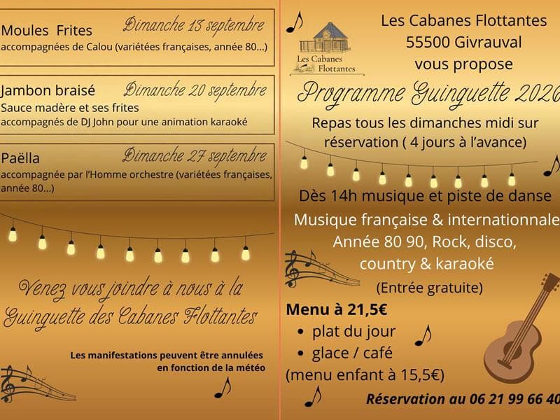 Illustration de l'événement : Guinguette aux Cabanes Flottantes
