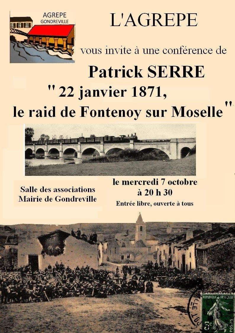 Illustration de l'événement : Conférence "Le raid de Fontenoy-sur-Moselle du 22 janvier 1871"