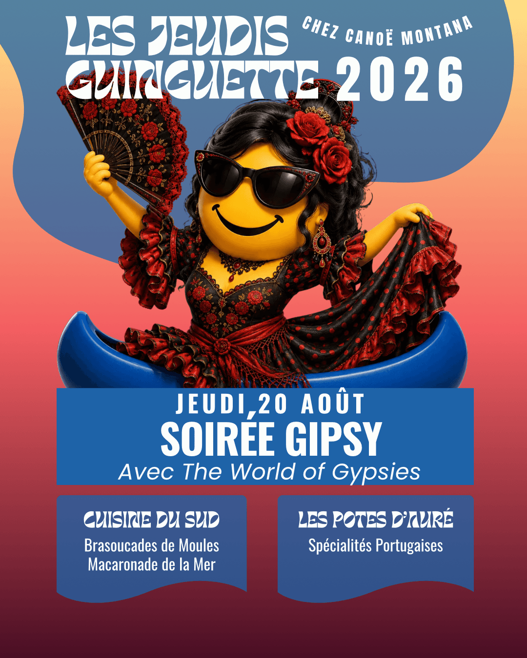 Illustration de l'événement : Soirée Gipsy - Canoë Montana